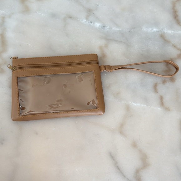 Smart Trend Brown and Tan Crossbody and Clutch Set of 2 Bags Faux Leather NWOT - Picture 4 of 13